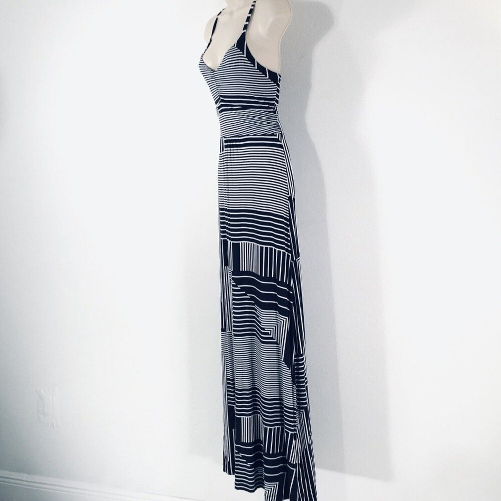 Banana Republic Black and White Striped Dress